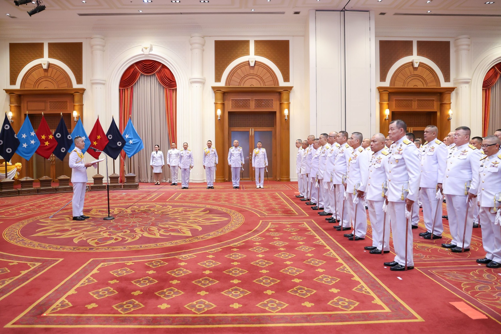 พิธีแสดงความยินดี แก่นายทหารชั้นนายพลที่ได้รับพระมหากรุณาธิคุณโปรดเกล้าฯ แต่งตั้งและย้ายมารับราชการ ประจำปีงบประมาณ ๒๕๖๙