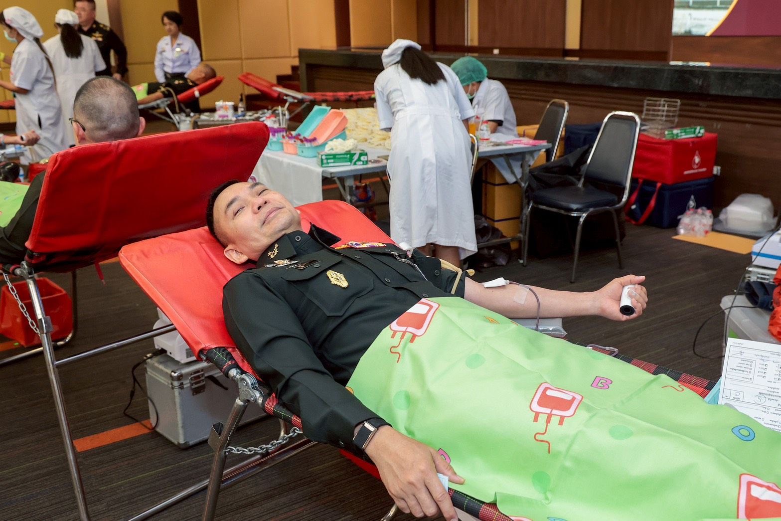 สำนักงานปลัดกระทรวงกลาโหม จัดกิจกรรมบริจาคโลหิต ถวายเป็นพระราชกุศลแด่พระบาทสมเด็จพระจุลจอมเกล้าเจ้าอยู่หัวเนื่องในวันคล้ายวันสถาปนากระทรวงกลาโหม ครบ ๑๓๙ ปี