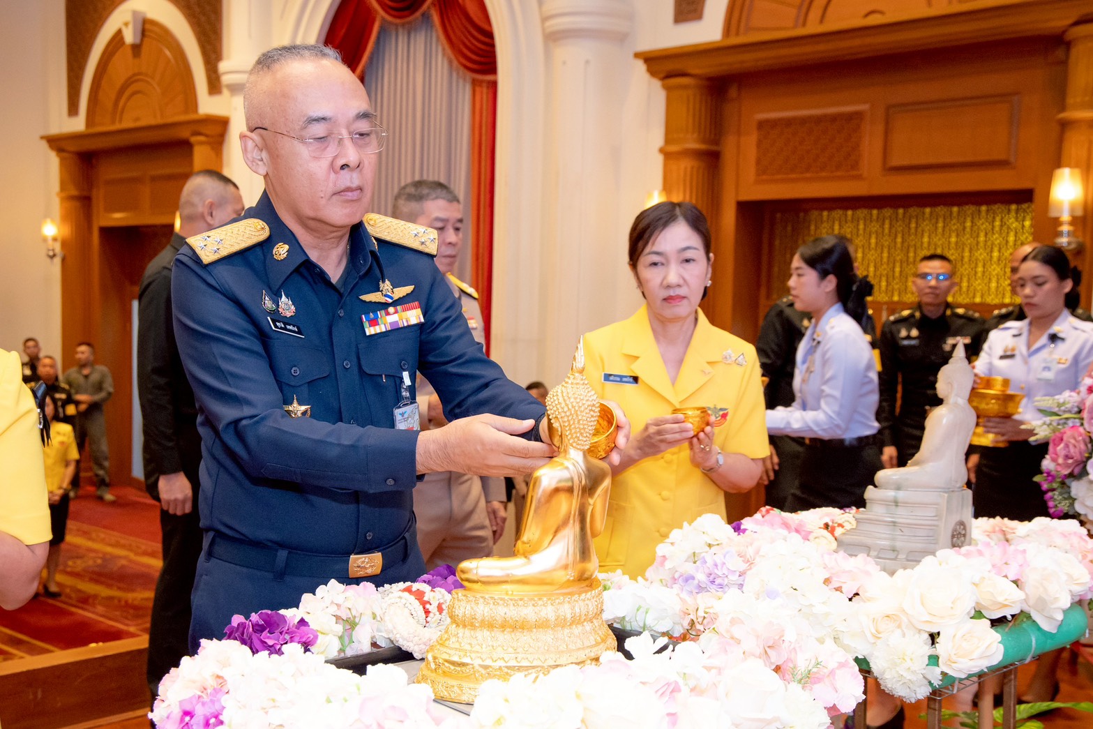 สำนักงานปลัดกระทรวงกลาโหมจัดพิธีสรงน้ำพระพุทธรูป เนื่องในโอกาสประเพณีวันสงกรานต์ ประจำปี ๒๕๖๙